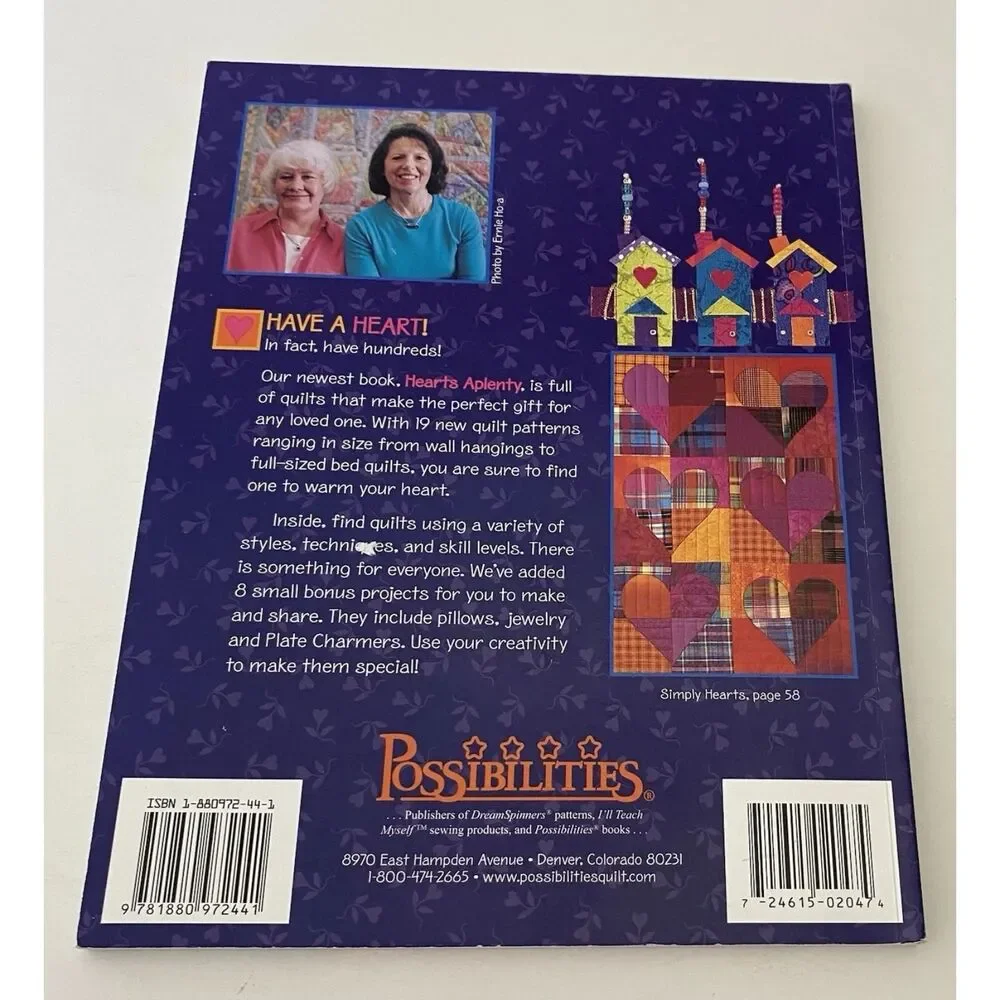 Hearts Aplenty: By Lynda Milligan & Nancy Smith: Paperback Quilting Book 2003